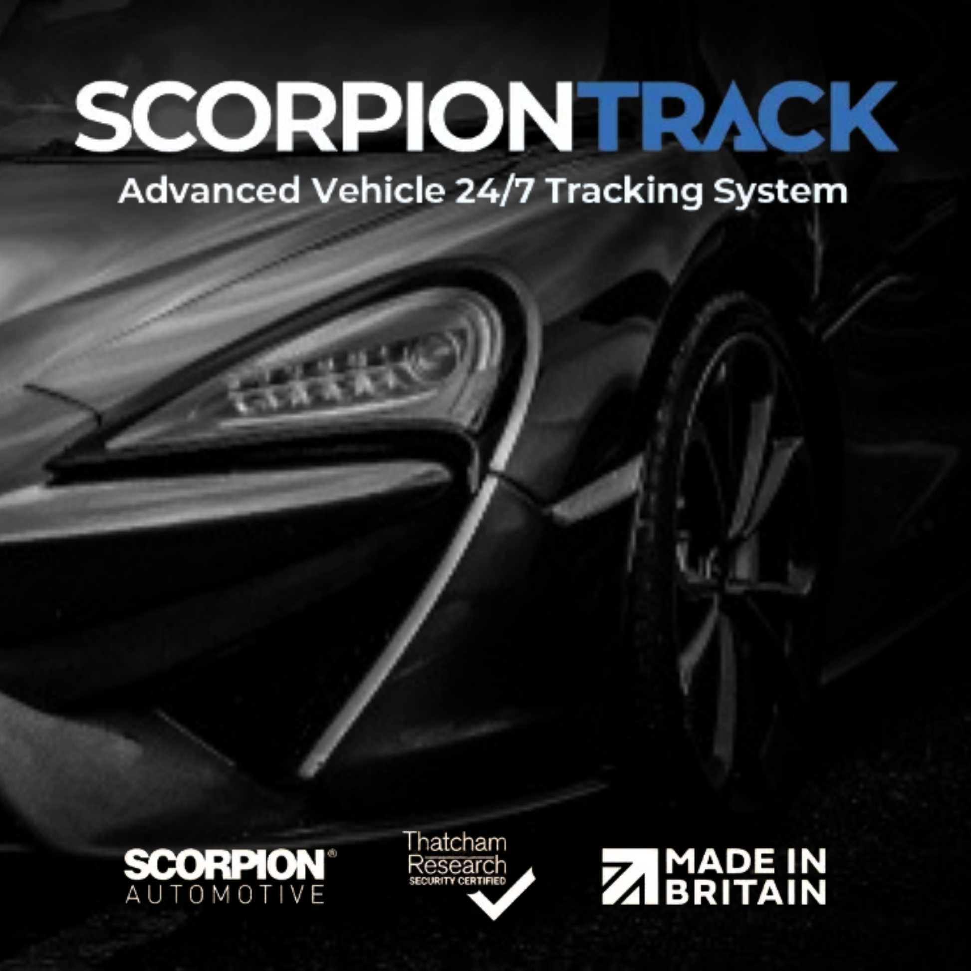 Maclaren Headlight with Scorpion Tracking logo