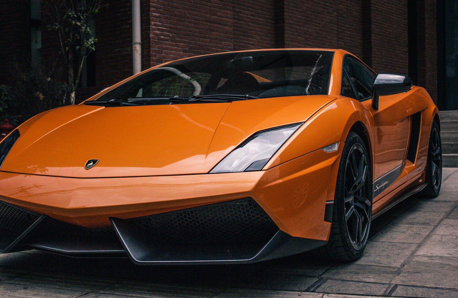 Orange lamborghini